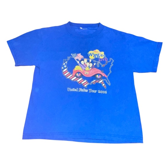 Vintage The Wiggles United States Tour 2004 Shirt Youth Medium ? Y2K Blue 17x20 - Picture 1 of 12